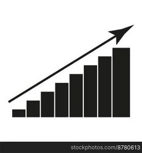 Growth chart sign. Profit arrow. Economy design. Graph columns arrow icon. Vector illustration. EPS 10.. Growth chart sign. Profit arrow. Economy design. Graph columns arrow icon. Vector illustration.