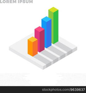 Growth graph chart market success stock bar up Vector Image