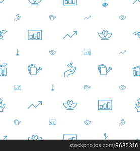 Growth icons pattern seamless white background Vector Image