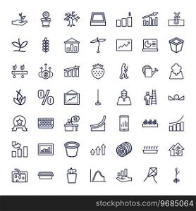Growth icons Royalty Free Vector Image