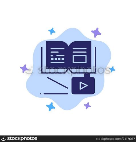Growth, Knowledge, Growth Knowledge, Education Blue Icon on Abstract Cloud Background