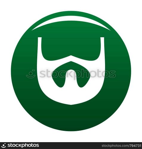 Growth of beard icon. Simple illustration of growth of beard vector icon for any design green. Growth of beard icon vector green