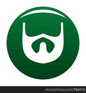 Growth of beard icon. Simple illustration of growth of beard vector icon for any design green. Growth of beard icon vector green