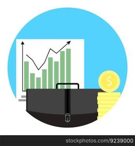 Growth of exchange trend. Exchange trade, swap and money exchange, vector stock exchange, give and take illustration. Growth of exchange trend icon app