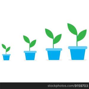 Growth start up. Business growth. Starting a business and new business. Vector illustration. Growth start up