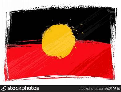 Grunge Aboriginal flag