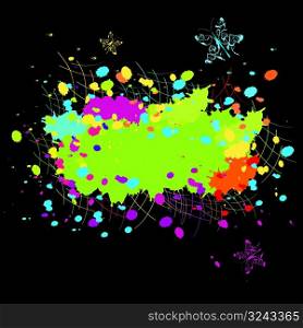 Grunge abstract stain Color explosion vector illustration