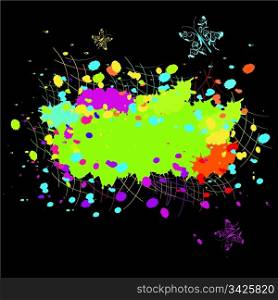 Grunge abstract stain Color explosion vector illustration