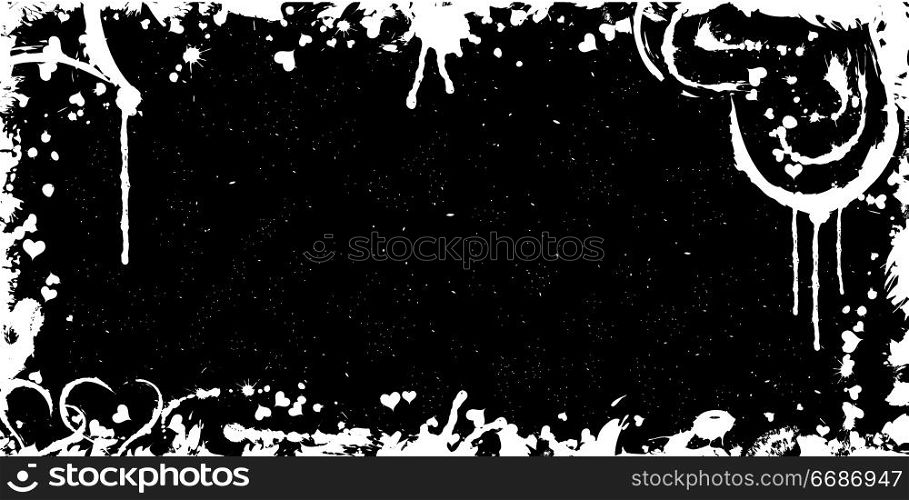 Grunge abstract valentines background, vector