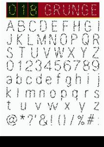 Grunge Alphabet, Font Set