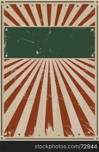 Grunge American Leaflet. Illustration of a vintage poster background for celebration of fourth of july, american holidays or independence day.