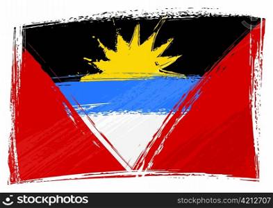 Grunge Antigua and Barbuda flag