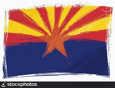 Grunge Arizona flag