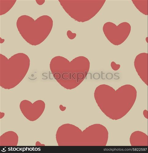 Grunge Background And White Pattern With Hearts