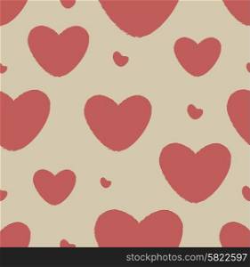 Grunge Background And White Pattern With Hearts