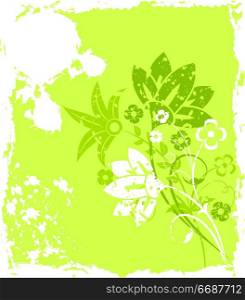 Grunge background flower, elements for design
