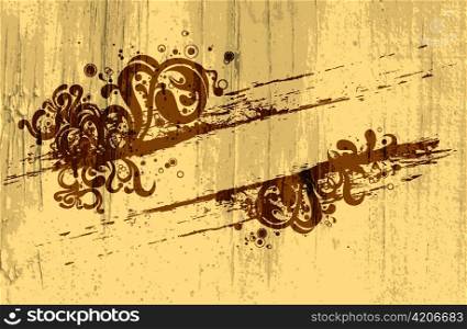 grunge background with swirls vector illustration