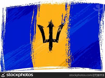 Grunge Barbados flag
