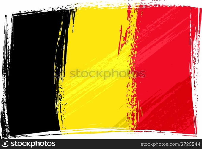 Grunge Belgium flag