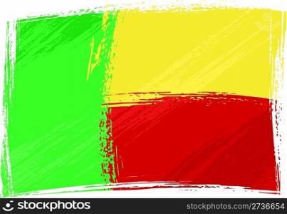 Grunge Benin flag