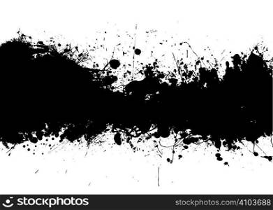 Grunge black ink banner with room to add your own text