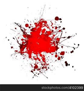 grunge blood ink splat abstract shape with room for text