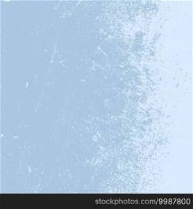 Grunge blue rough dirty background. Overlay aged grainy messy template. Brushed paint cover. Empty aging design element. Distress urban used texture. Renovate wall frame grimy backdrop. EPS10 vector. Blue Grunge Background