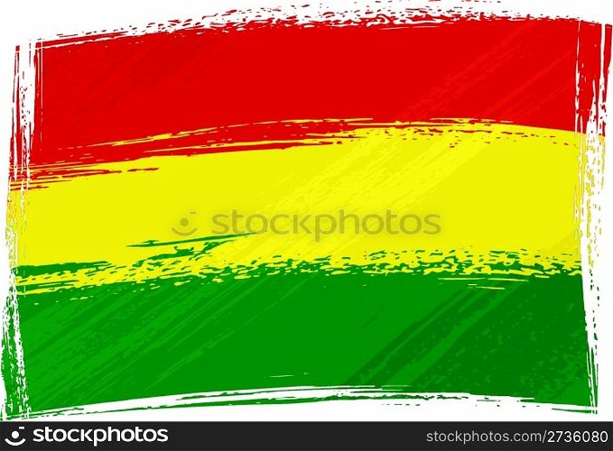 Grunge Bolivia flag