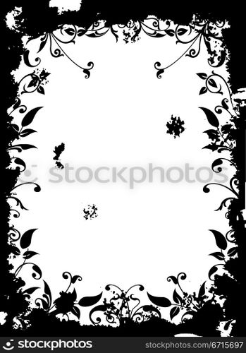 Grunge border, vector