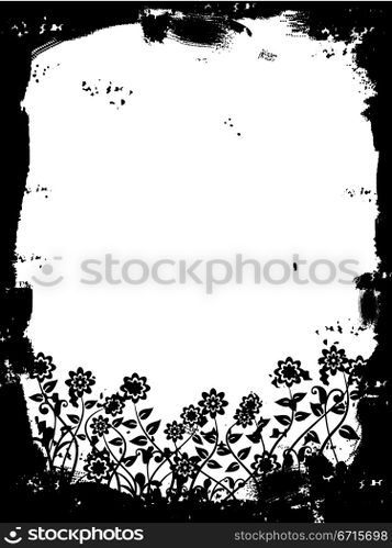 Grunge border, vector