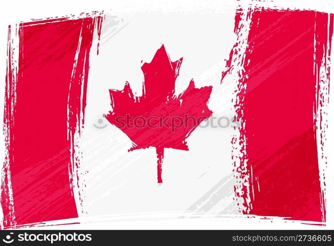 Grunge Canada flag