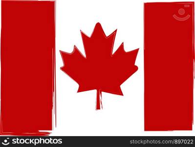 Grunge Canada flag or banner vector illustration