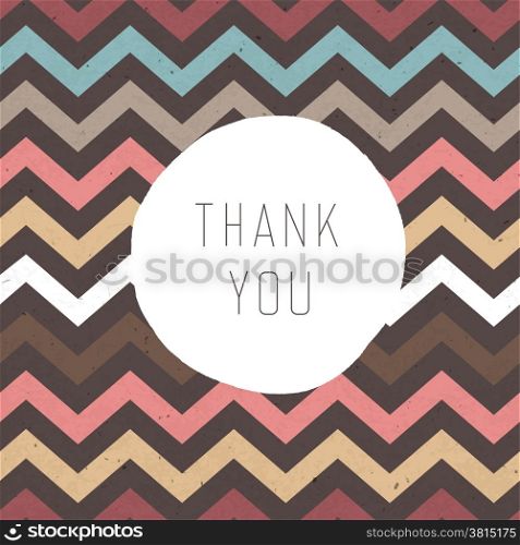 Grunge card. Zigzag pattern seamless texture with stains. Vector