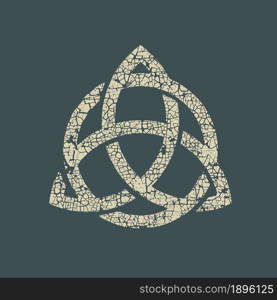 grunge Celtic symbol trinity sign