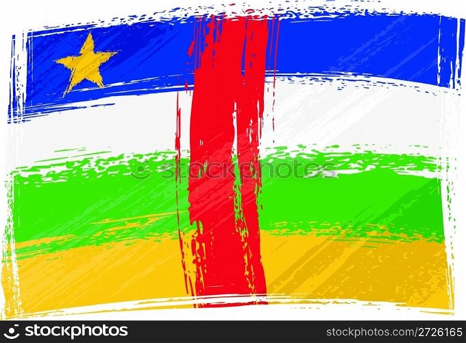 Grunge Central African Republic flag