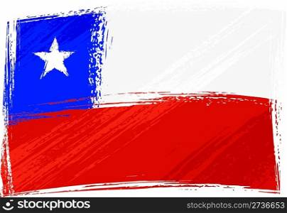 Grunge Chile flag
