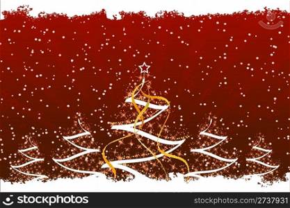 Grunge Christmas trees