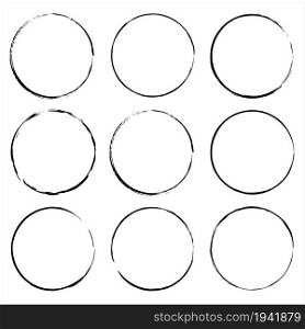 Grunge circle frames. Black silhouette elements. Decorative logo. Abstract background. Vector illustration. Stock image. EPS 10.. Grunge circle frames. Black silhouette elements. Decorative logo. Abstract background. Vector illustration. Stock image.