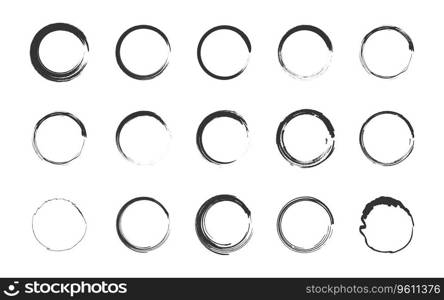 Grunge circle set. Vector illustration. Grunge circle set. Vector illustration.