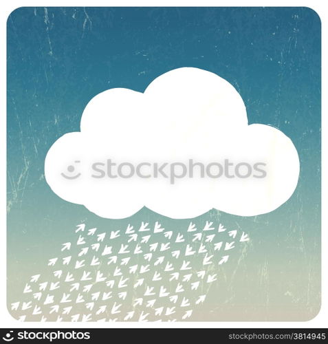 Grunge Cloud Concept. Vector