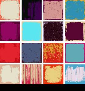 Grunge Color Square Backgrounds Vector