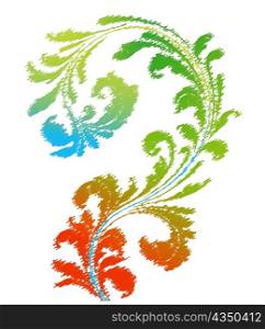 grunge colorful floral element vector illustration