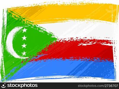 Grunge Comoros flag