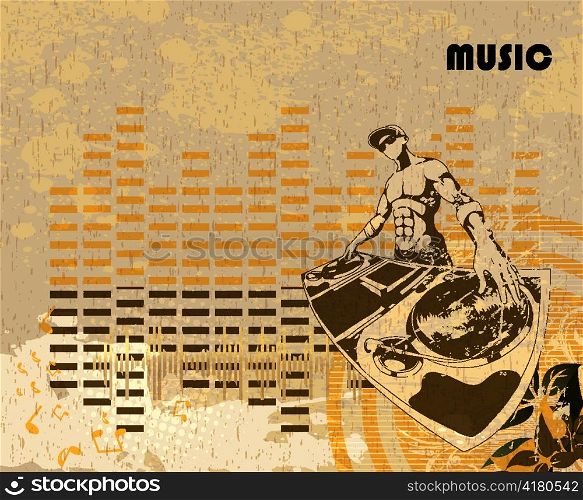 grunge concert poster vector illustration