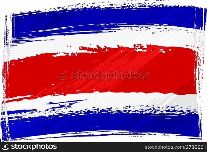 Grunge Costarica flag