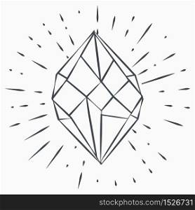 Grunge Diamond icon isolated on white background. Jewelry symbol. Grunge Diamond icon isolated on white background. Jewelry symbol. Gem stone.
