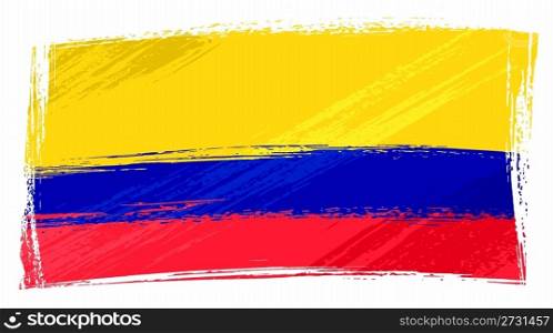 Grunge Ecuador flag