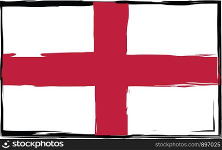 Grunge England flag or banner vector illustration