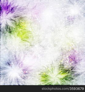 Grunge fabric background with flowers