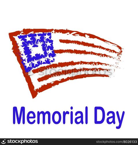 Grunge Flag of America. Memorial Day Celebration Poster. Memorial Day American Flag. Memorial Day Background.. Memorial Day American Flag Background.